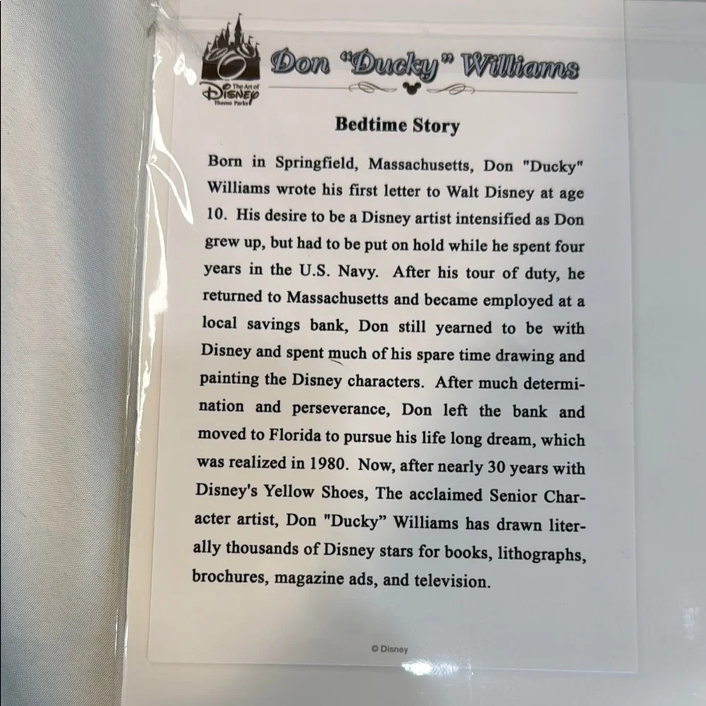 Disney, RARE, Celebration of the Mouse Art Print, Authentic, Bedtime Story, NWT